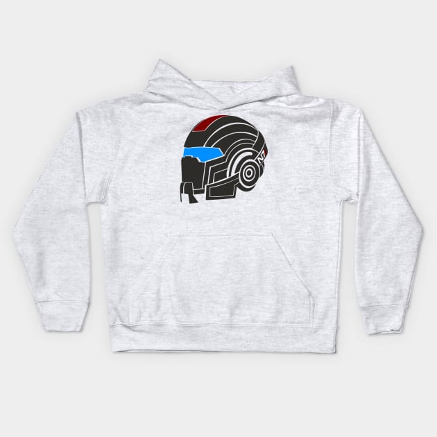 Mass Effect | Helmet 1 Kids Hoodie by PrinceSnoozy